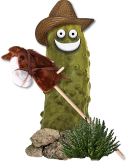 Get Pickled Brines Horseradish pickle mascot