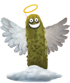 Get Pickled Brines Original pickle mascot